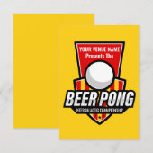 Carte Personnalisez Ce Logo De Bière Pong (Devant / Derrière)