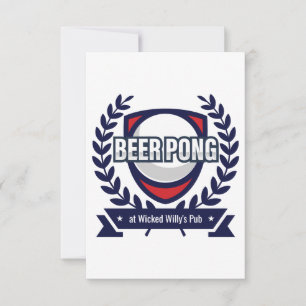 Carte Personnalisez Ce Logo De Bière Pong