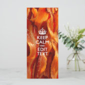 Carte Personnalisez ceci avec Keep Calm et Bacon grésill (Debout devant)