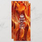 Carte Personnalisez ceci avec Keep Calm et Sizzling Baco (Devant / Derrière)