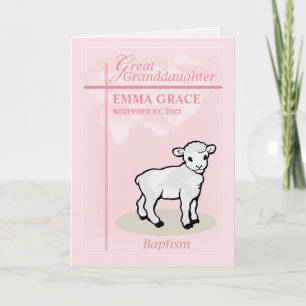 Carte Personnalisez Grande-Petite-Fille, Baptême Fille R