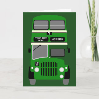 Carte Personnalisez le vieil autobus à impériale de