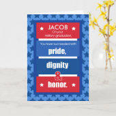 Carte Personnalisez l'obtention du diplôme militaire (Fleur jaune)