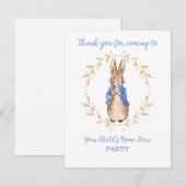 Carte Personnalisez Pierre le lapin Premier anniversaire (Devant / Derrière)