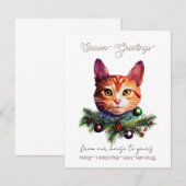 Carte Personnalité de Cute Orange Cat (Devant / Derrière)