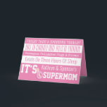 Carte Personnalité de Fun SuperMaman<br><div class="desc">Add an special touch to your Mother's Day ou birthday greetings with this fun and easy to personalize "SuperMaman" card.</div>