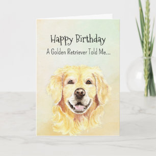 Carte Personnalité Golden Retriever Anniversaire Animaux