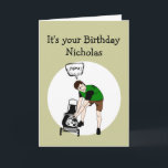 Carte Personnalité Nom Hommes Anniversaire Drôle de tond<br><div class="desc">Nom personnalisé Hommes Anniversaire Funny Lawnmower Insult pour ceux qui ont un bon sens du humour.  Personnaliser avec leur nom ou leur pseudonyme</div>
