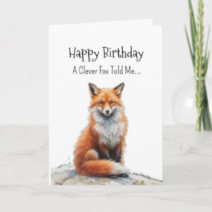 Carte Personnalité Renard Anniversaire Animaux amusants