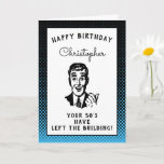 Carte Personnalized 60th Birthday Over The Hill Funny<br><div class="desc">Say happy birthday and have some fun with this vintage retro birthday card that 'over the hill vibe. Easily customized using the template provided.</div>