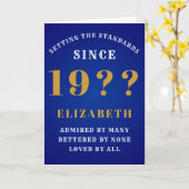 Carte Personnalized Birthday Standards Add Your Name (Fleur jaune)