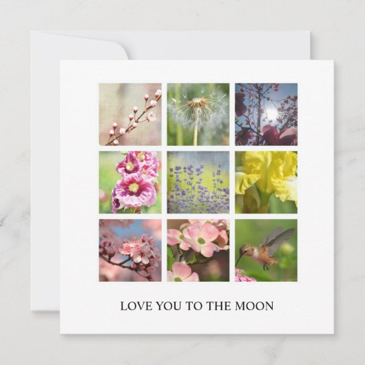 Carte Personnalized Text and Photo Collage (Devant)