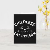 Carte Personne chatte sans enfant (Fleur jaune)