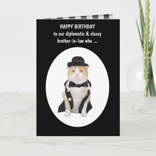 Carte Personne de chat Funny Homme Anniversaire (Devant)