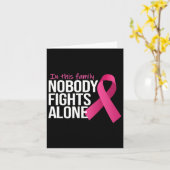 Carte Personne ne se bat seul Conscience du cancer du se (Fleur jaune)