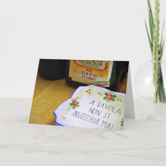 Carte Personne ne vieillit à la table (Devant)