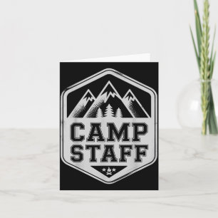 Carte Personnel de camp vintage Été Personnel de camping