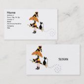 Carte personnelle d'affaires de Halloween (Devant / Derrière)