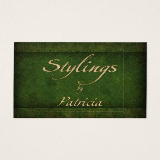 Carte personnelle Damas verte (Devant)