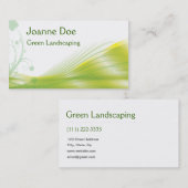 Carte personnelle de aménagement verte (Devant / Derrière)