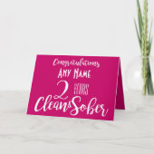 carte personnelle de sobriété et de propreté rose (Devant)