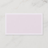 Carte personnelle de wedding planner (Dos)