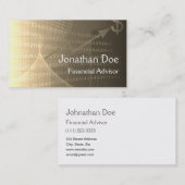 Carte personnelle du conseiller financier (Devant / Derrière)