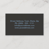 Carte personnelle professionnelle (Dos)