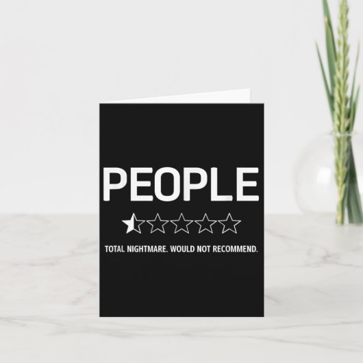 Carte Personnes, Total . Ne recommanderait pas. Blagues, (Devant)