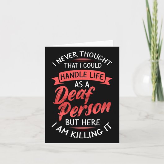 Carte Perte auditive ASL Sensibilisation à la surdité et (Devant)