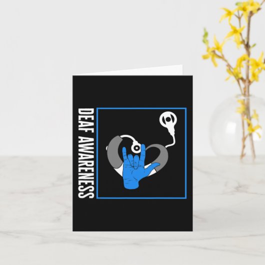 Carte Perte Auditive Sensibilisation Malentendants Impla (Fleur jaune)