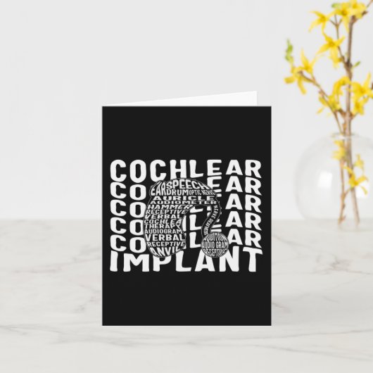 Carte Perte Auditive Sensibilisation Sourds Implant Coch (Fleur jaune)