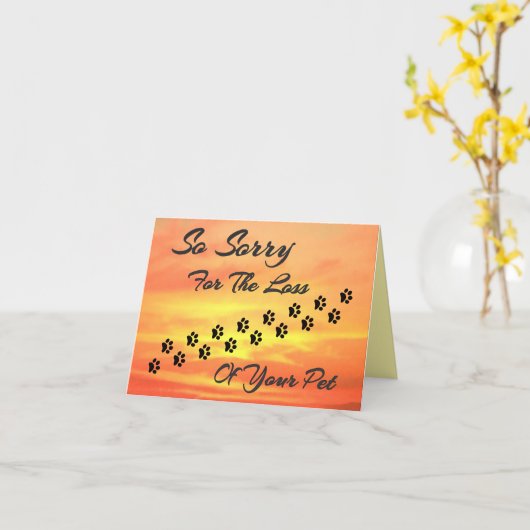 Carte Perte d'animal chat/chien (Fleur jaune)