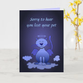 Carte Perte de chat animal de compagnie Sympathie Kitty (Fleur jaune)