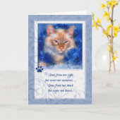 Carte Perte de chat Siamese avec Blue Boa Pet Sympathie (Fleur jaune)