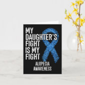 Carte Perte de cheveux Mon combat de fille est mon comba (Fleur jaune)