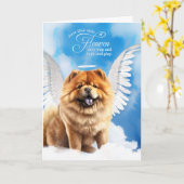 Carte Perte de chien Chow Chow Pet Sympathie (Fleur jaune)