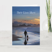 Carte Perte de chien Sympathie Condoléances Marcher Chie (Devant)