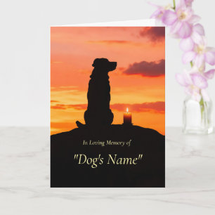 Carte Perte de chien Sympathie Mémorial Coucher de solei