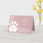 Carte Perte de chiot pour chien et chat Paws (Fleur jaune)