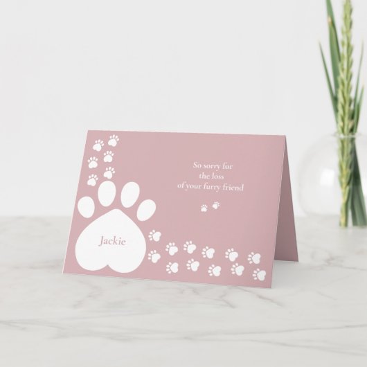Carte Perte de chiot pour chien et chat Paws (Devant)