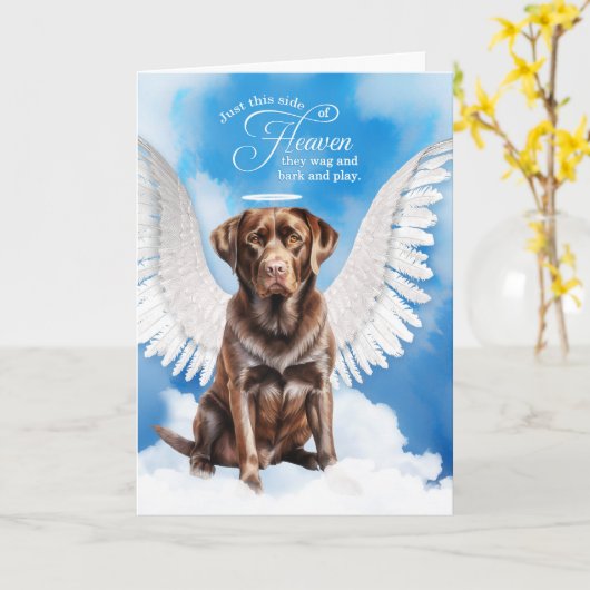 Carte Perte de chocolat de chien Laboratoire de recherch (Fleur jaune)