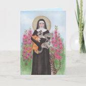 Carte Perte de deuil Chat St Gertrude Patron Saint Gertr (Devant)