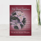 Carte Perte de fille - Avec les plus profondes condoléan (Devant)