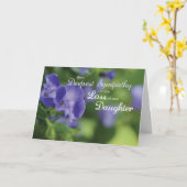 Carte Perte de fille, Fleur Sympathie chrétienne (Fleur jaune)