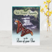 Carte Perte de fils - avec une profonde sympathie (Fleur jaune)