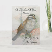 Carte Perte De Frère Sparrow Bible Citation Sympathie (Devant)