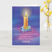 Carte Perte de Grand-Petit-fils Premier Anniversaire rel (Fleur jaune)