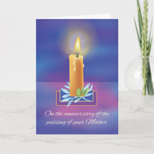 Carte Perte de la bougie religieuse anniversaire de la m