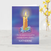 Carte Perte de la bougie religieuse du Soeur Anniversair (Fleur jaune)